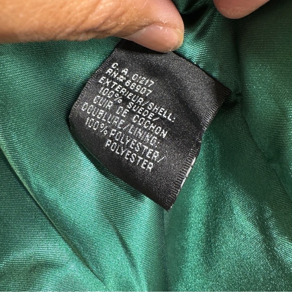 Le Chateau Y2K Green Suede Floral Embroidered Fully Lined Jacket Size XS - Picture 8 of 14